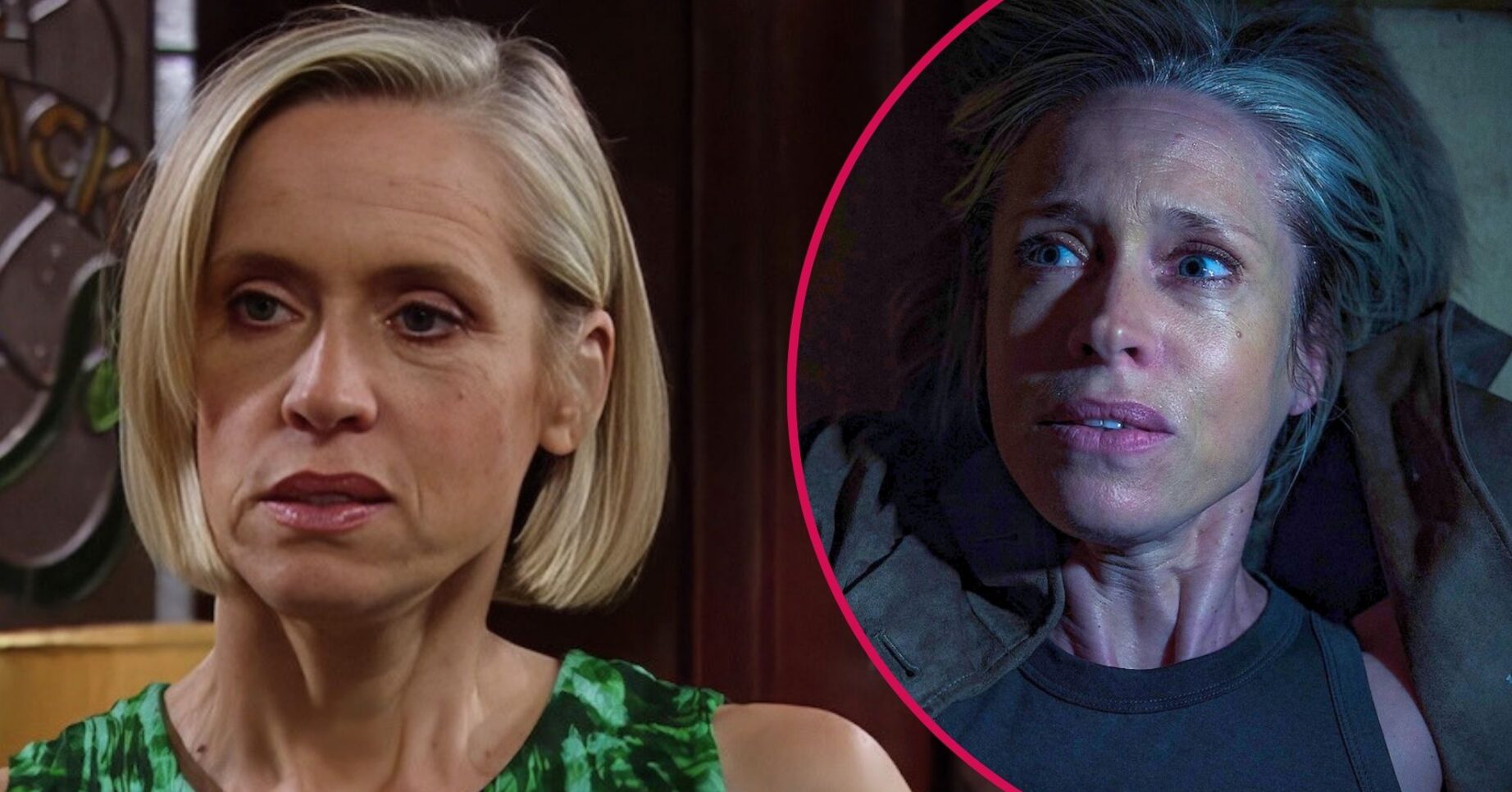 Ruby in Emmerdale buried alive split pic (Credit: ITV)