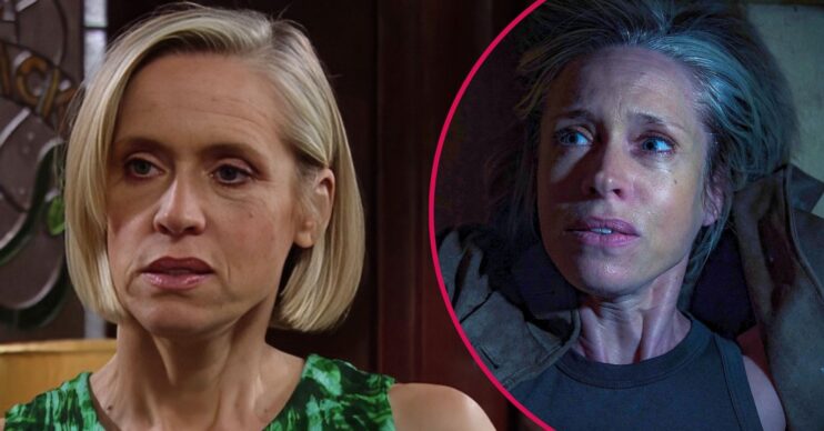 Ruby in Emmerdale buried alive split pic (Credit: ITV)