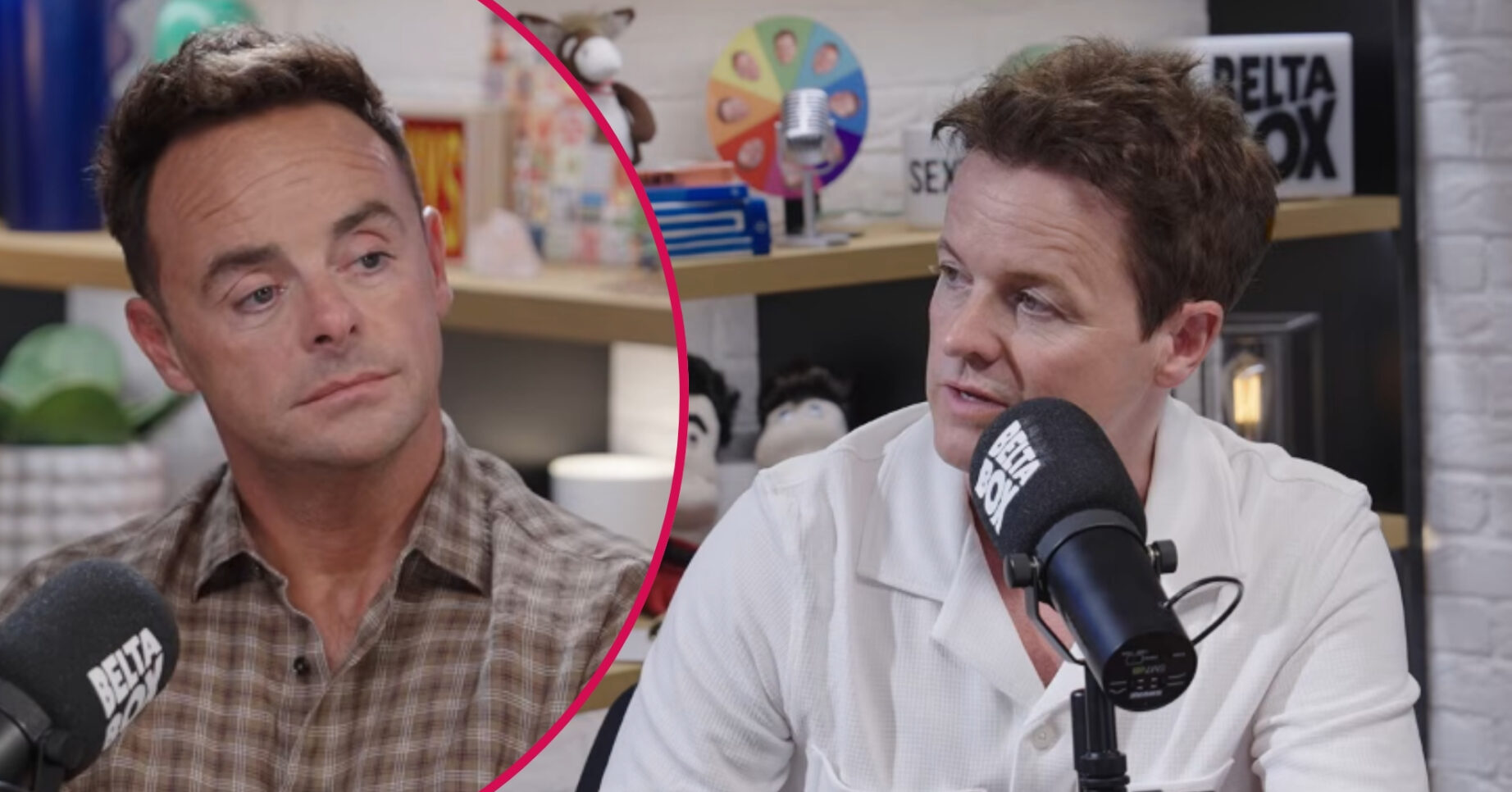 ED composite of Ant McPartlin and Dec Donnelly on podcast