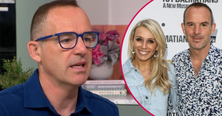 ED composite of Martin Lewis on This Morning and with his wife Lara