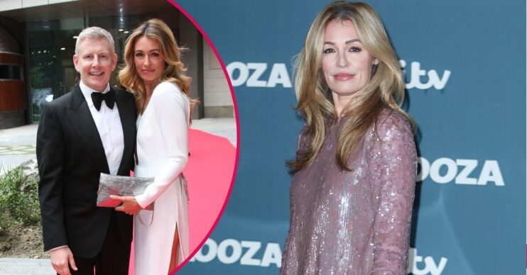 Cat Deeley and Patrick Kielty smiling/Cat Deeley on the red carpet