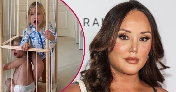Charlotte Crosby kids in a cage/Charlotte Crosby on the red carpet
