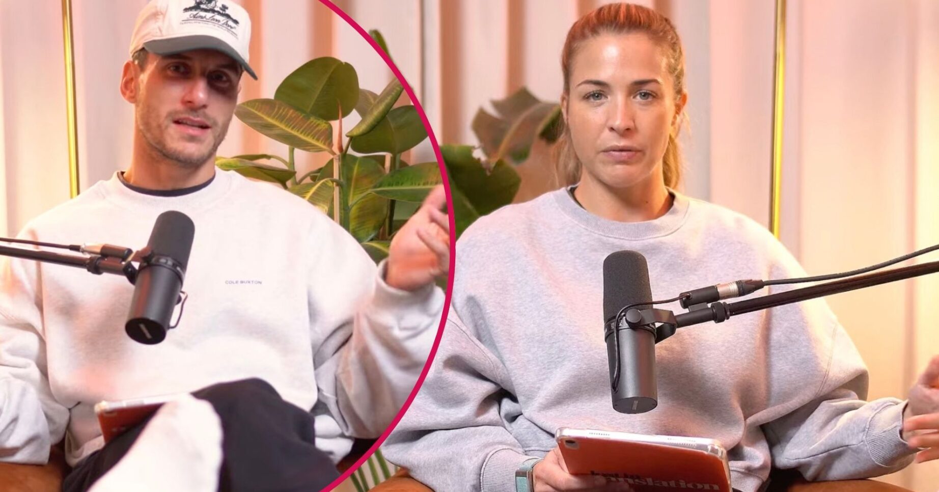 Gorka Marquez talking/Gemma Atkinson looking in front