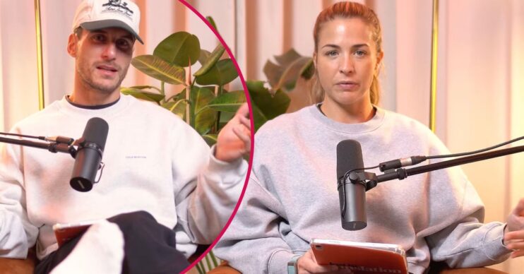 Gorka Marquez talking/Gemma Atkinson looking in front