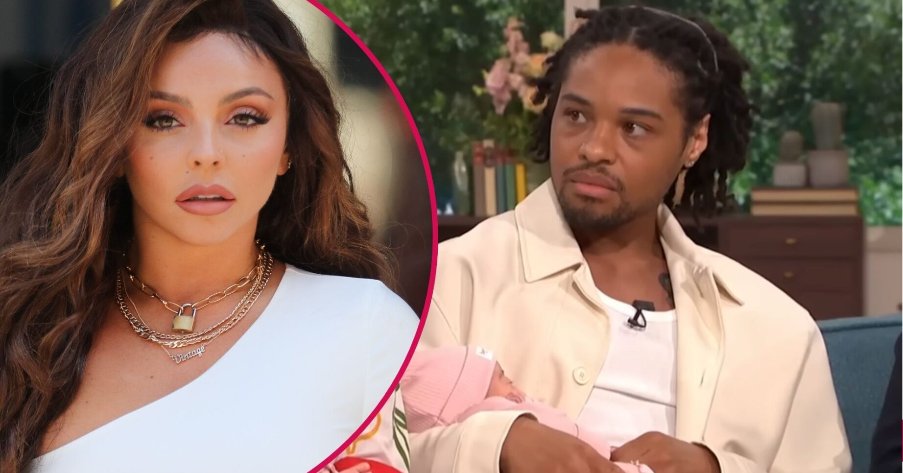Jesy Nelson looking in front/Zion Foster on This Morning