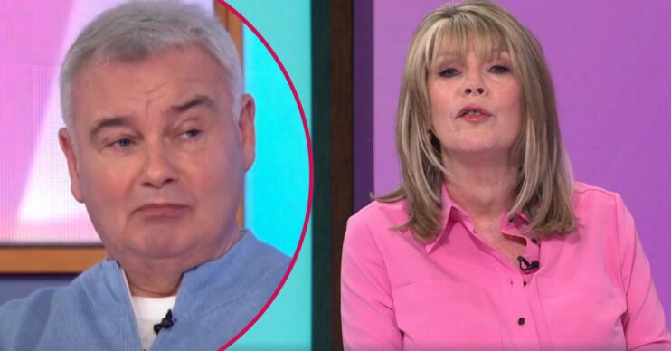 Eamonn Holmes looking to the side/Ruth Langsford on Loose Women