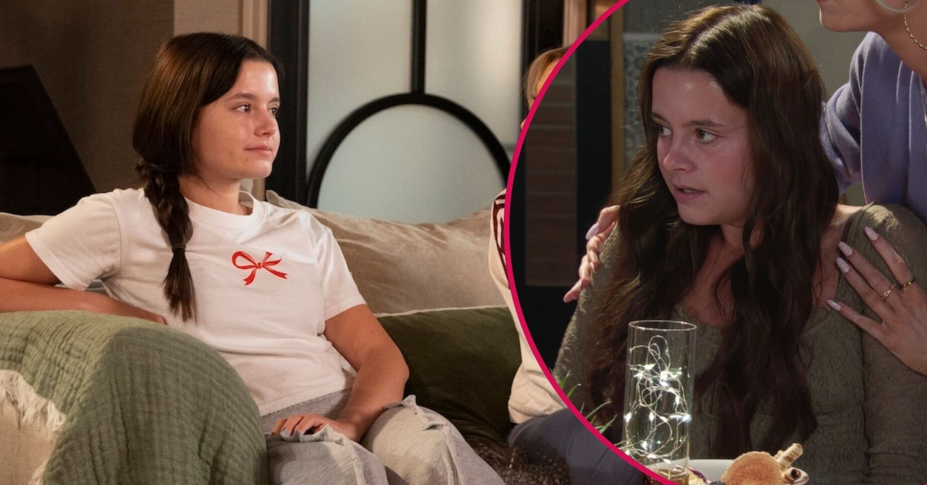 ED comp: Betsy sitting down at home / in the bistro Coronation Street