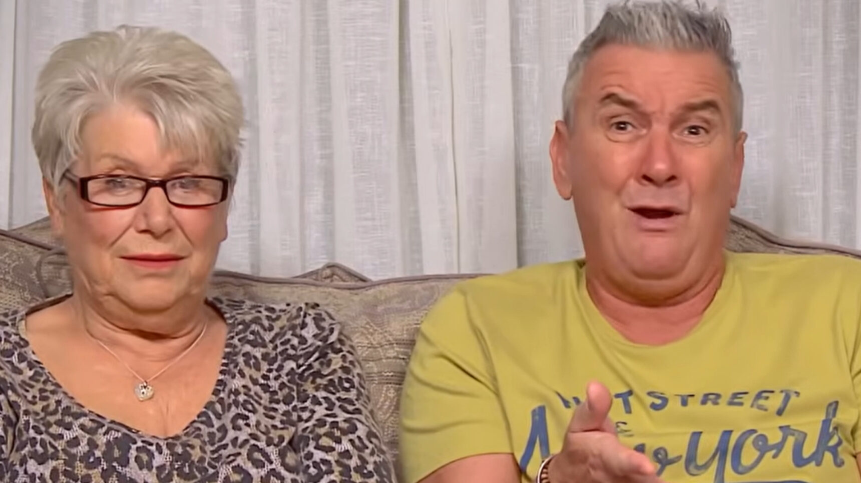 Jenny and Lee on the Gogglebox sofa