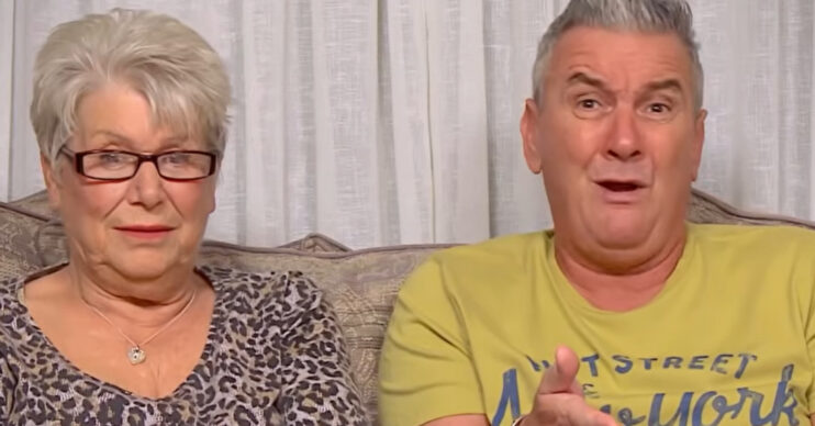 Jenny and Lee on the Gogglebox sofa