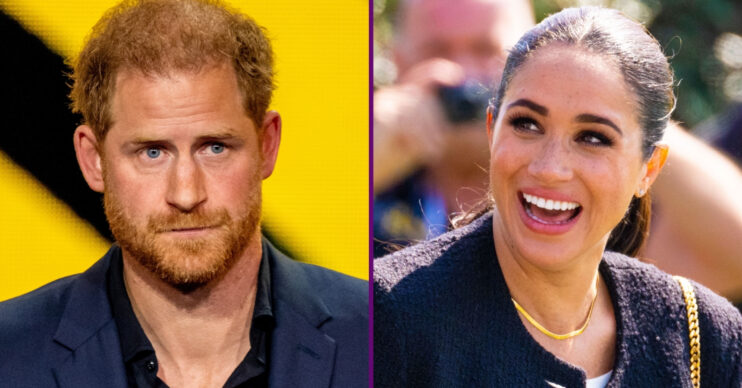 RI composite of Prince Harry and Meghan Markle during different events