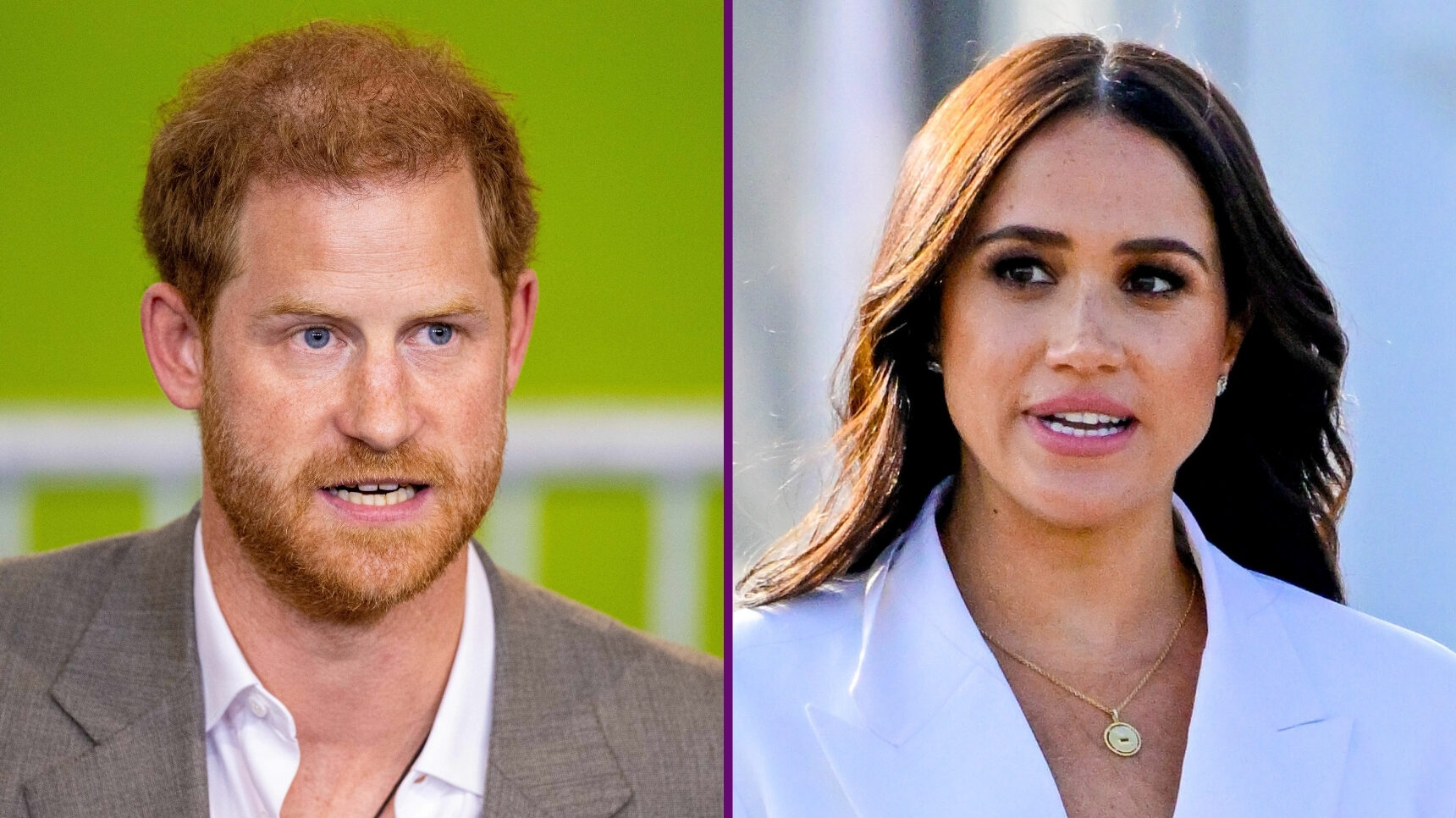 RI composite of Prince Harry and Meghan Markle at different events
