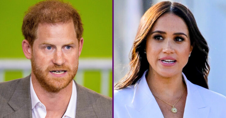 RI composite of Prince Harry and Meghan Markle at different events