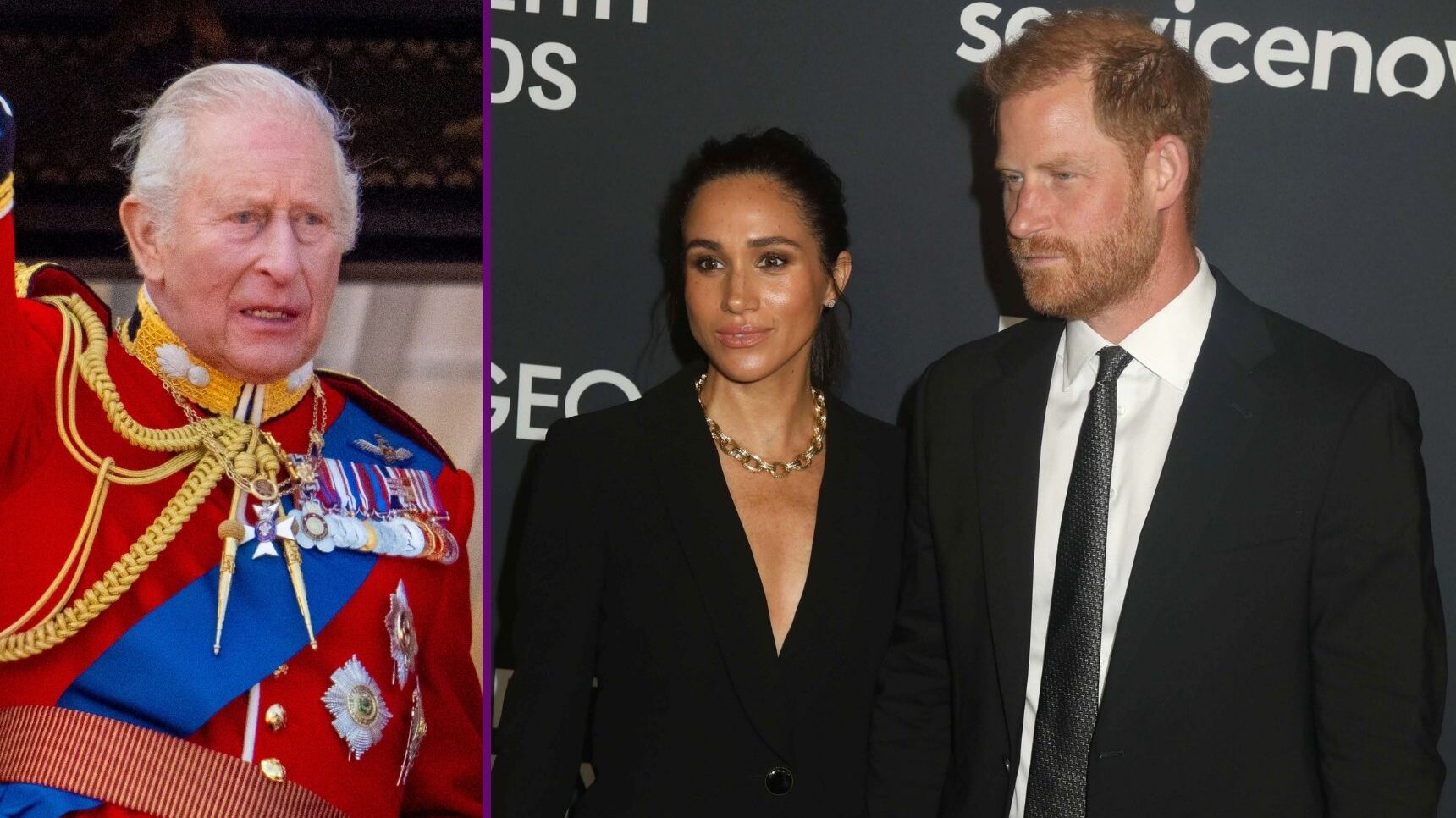 King Charles / Meghan Markle and Prince Harry