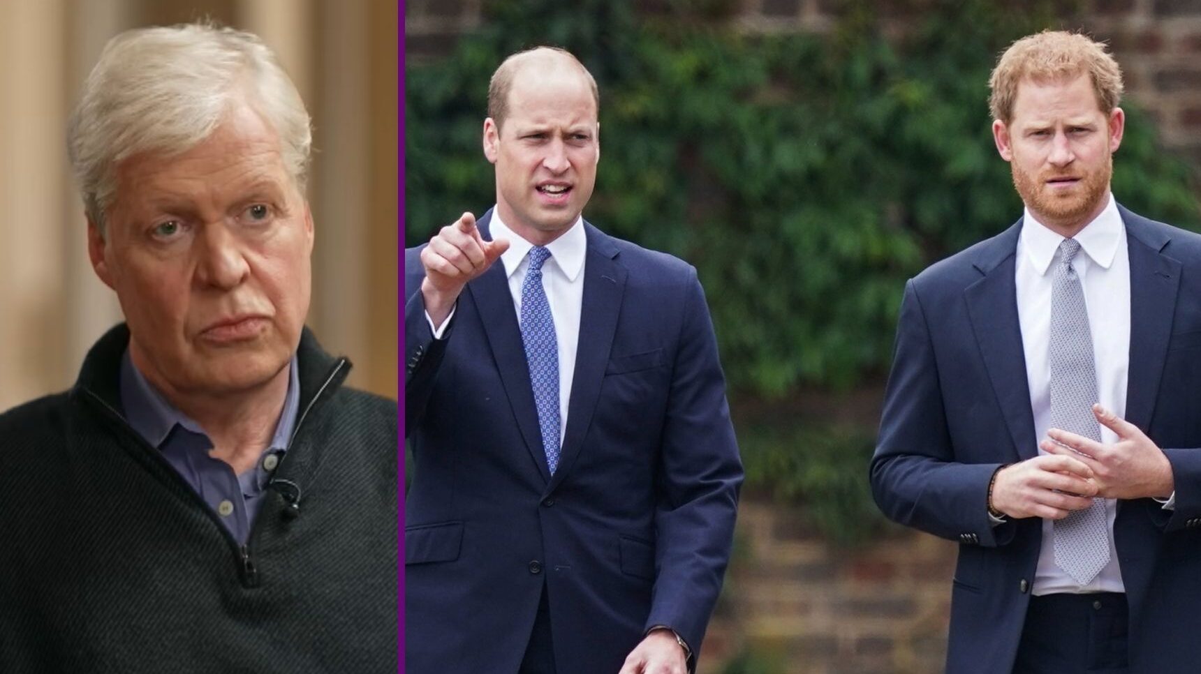 RI comp: Charles Spencer / William and Harry walking