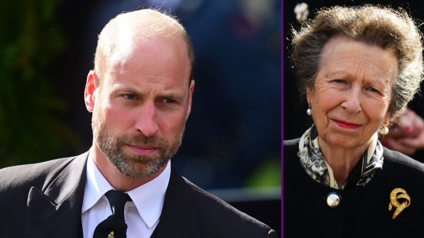 Princess Anne and Prince William at Harald V's funeral