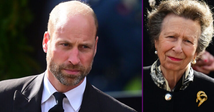 Princess Anne and Prince William at Harald V's funeral