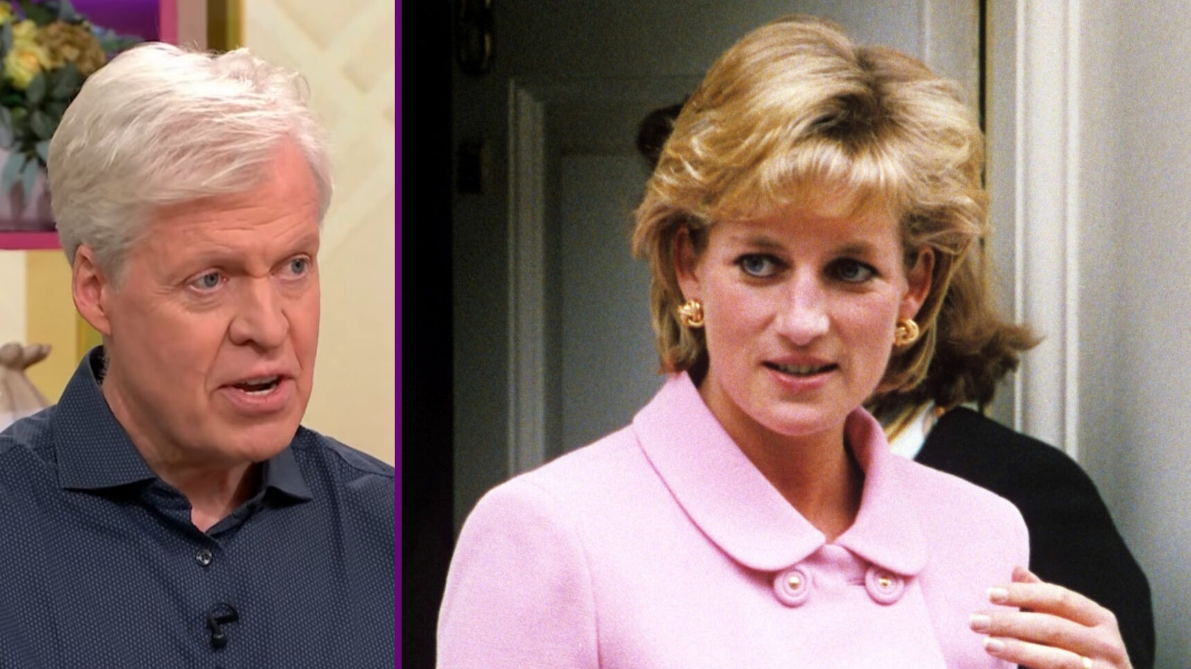 RI composite of Earl Spencer on Lorraine and Princess Diana in pink dress