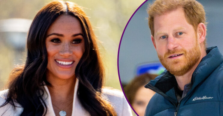 RI composite of Meghan Markle and Prince Harry smiling at Invictus Games