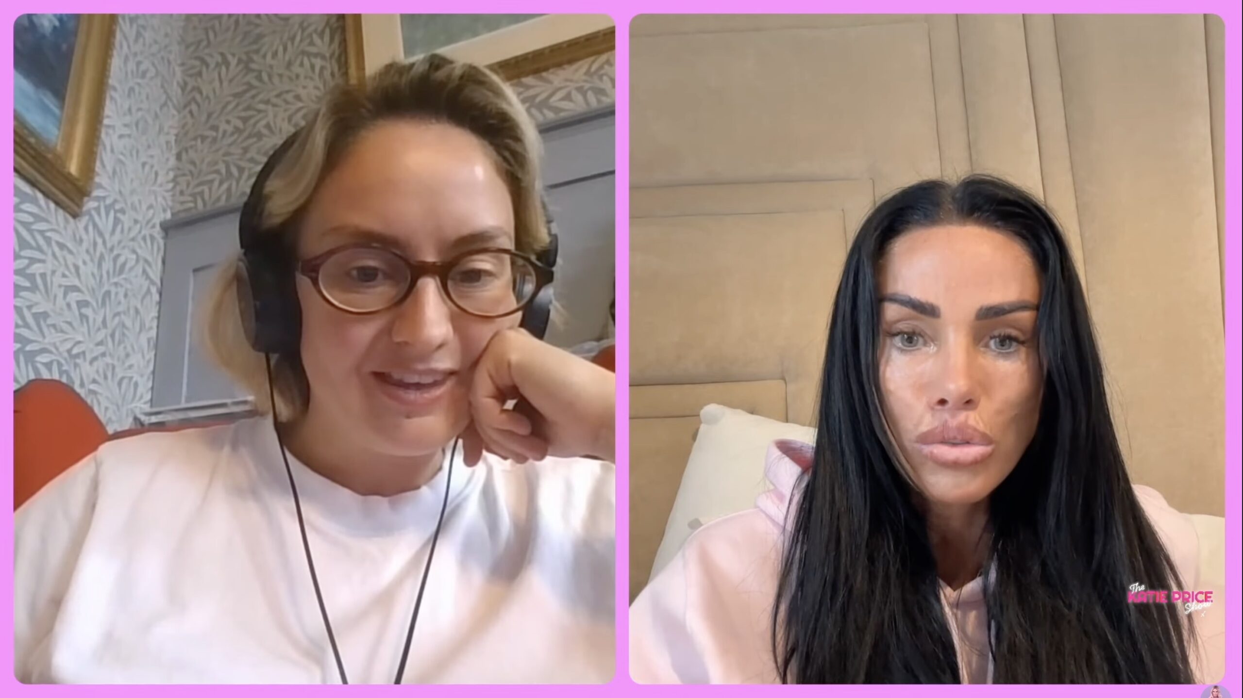 Sophie and Katie Price talking