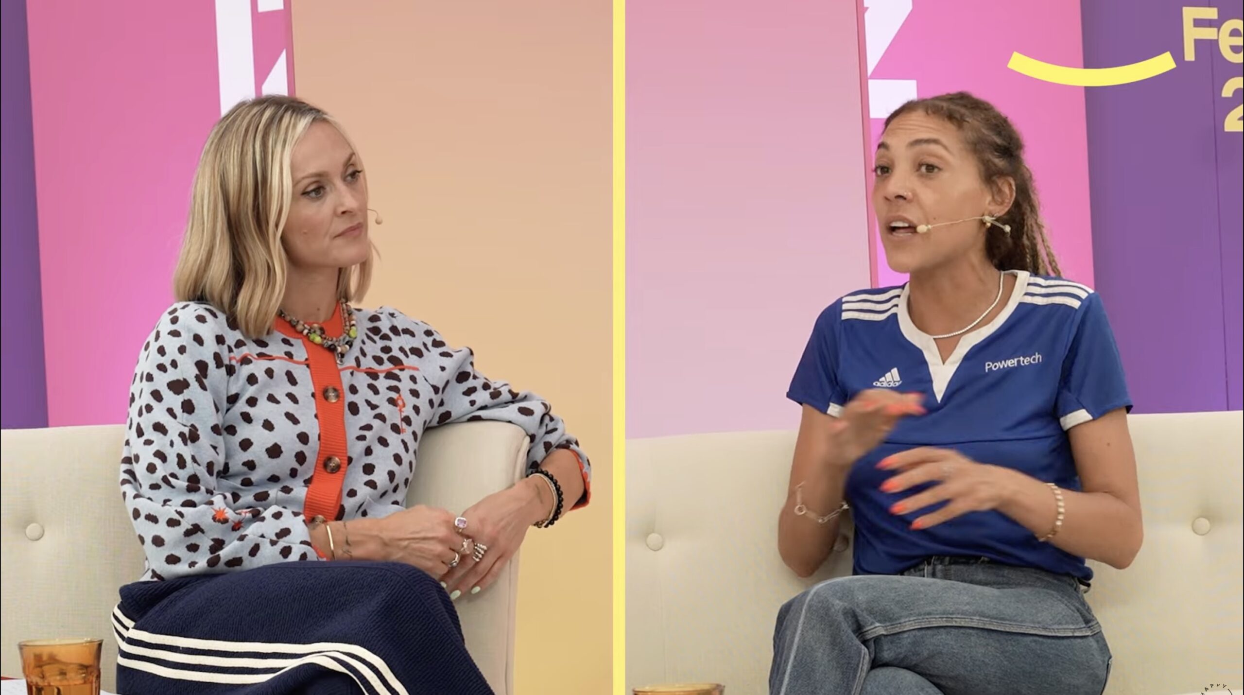 Fearne Cotton and Miquita Oliver talking