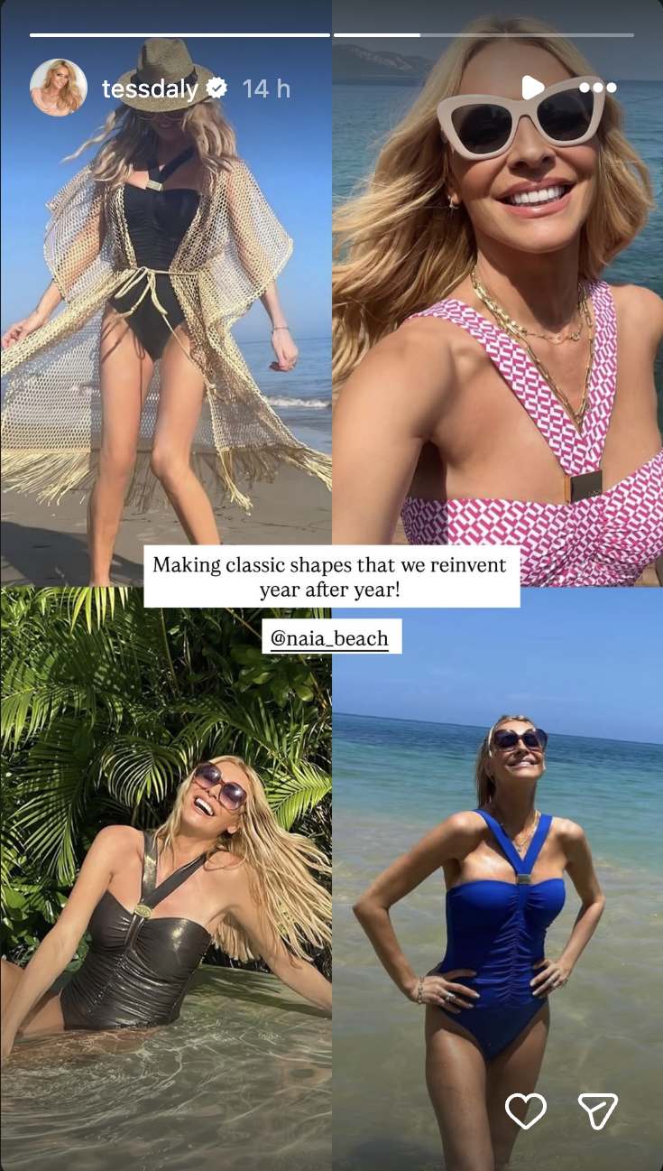 Tess Daly in a swimsuit