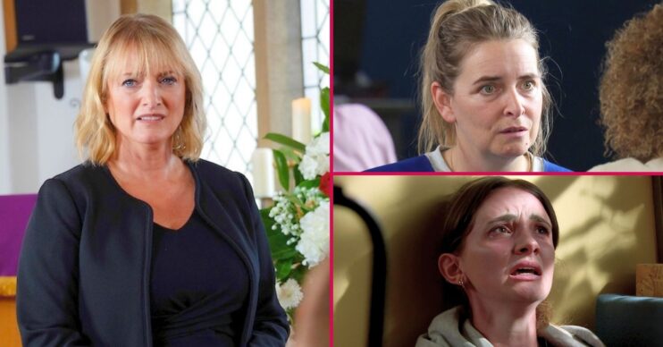 Nicola, Charity and Gabby in Emmerdale (Credit: ITV)