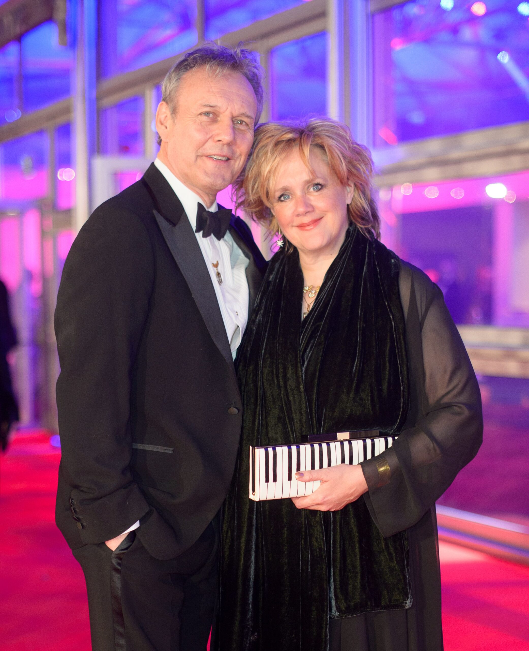 Anthony Head and Sarah Fisher smiling