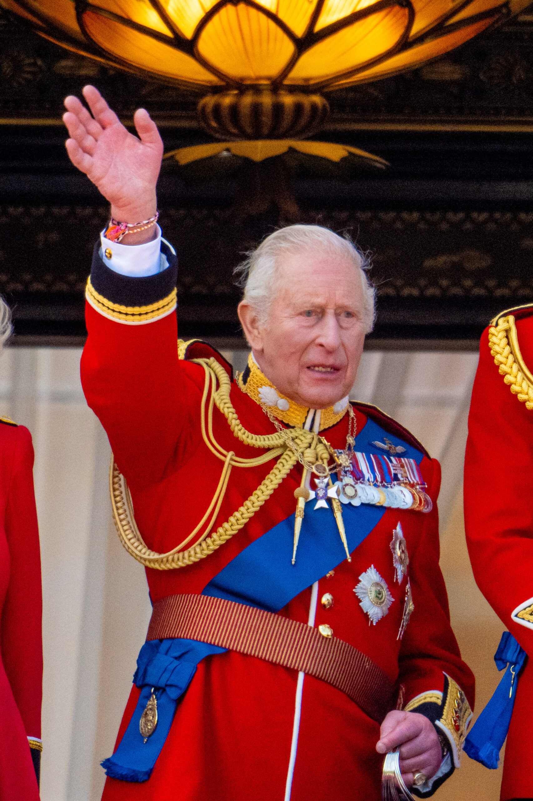 King Charles waving