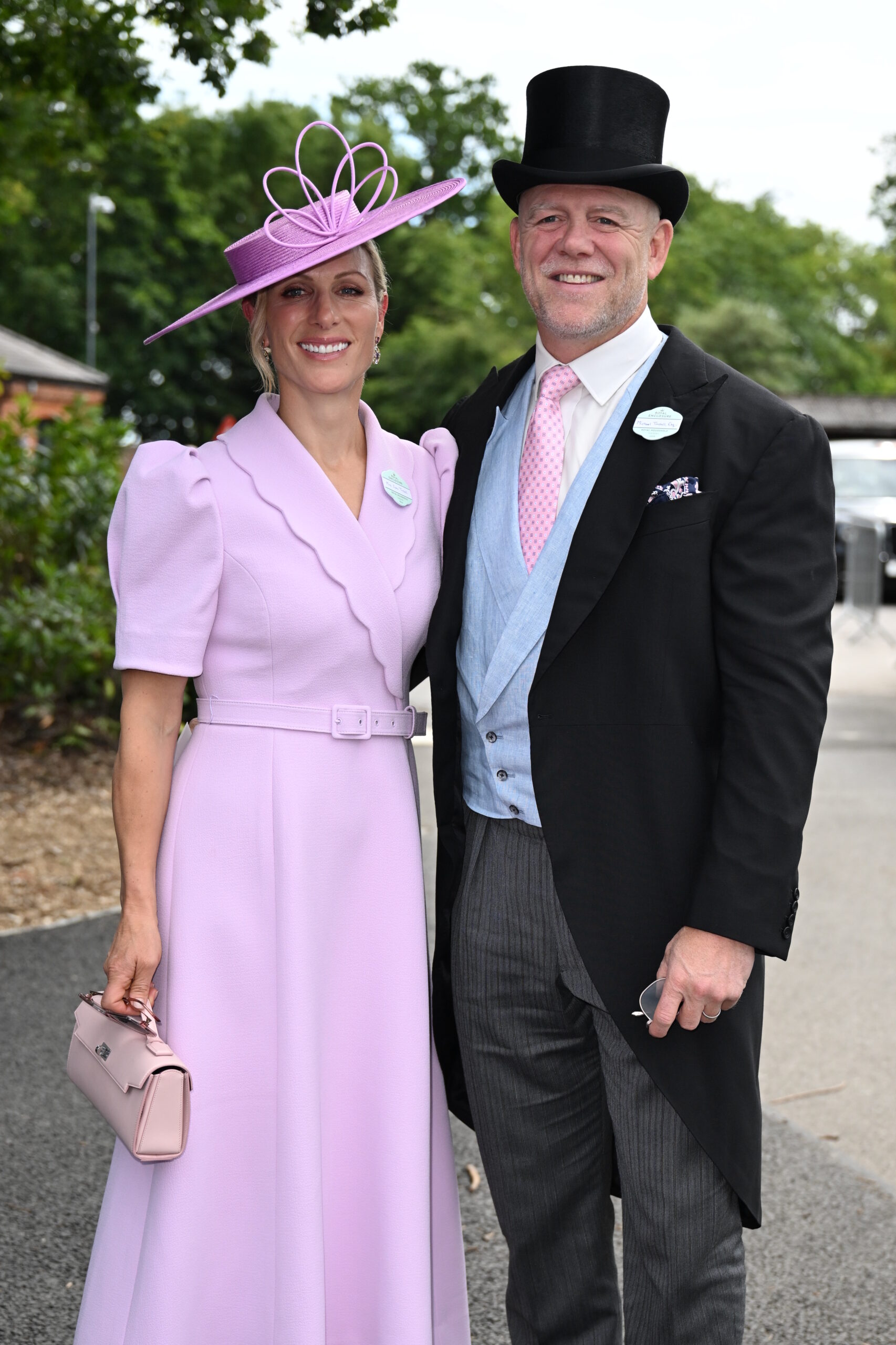 Zara Tindall wears pink as she joins husband Mike Tindall
