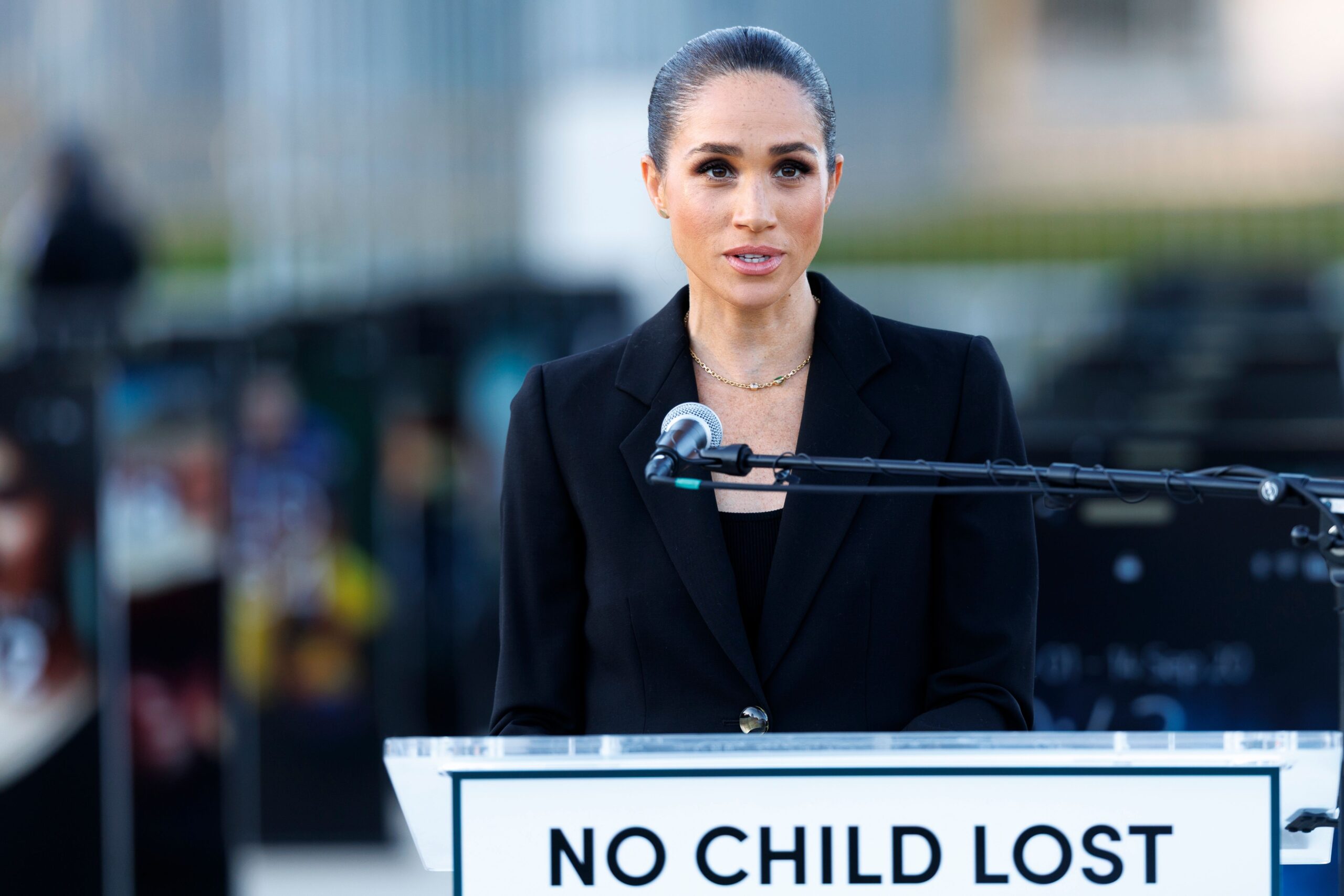 Meghan Markle giving a speech