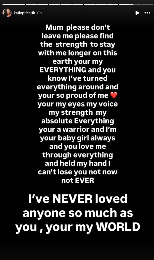 Katie Price Instagram Story