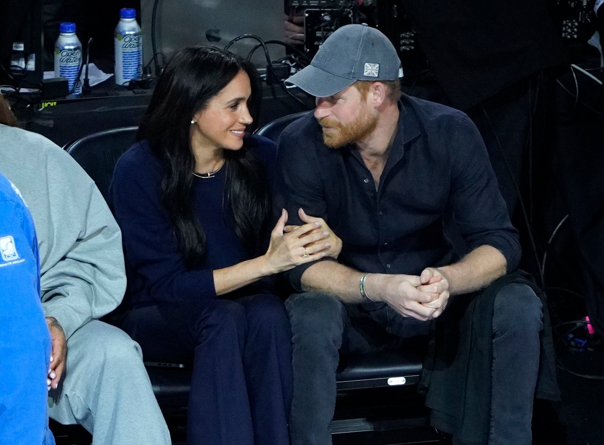 Meghan Markle and Prince Harry at a basketball game
