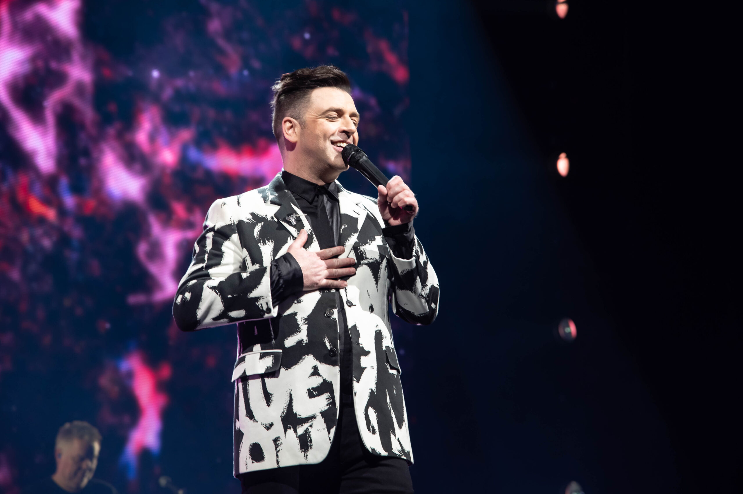 Mark Feehily singing with Westlife in concert at OVO Hydro, Glasgow, Scotland - 19 Nov 2022