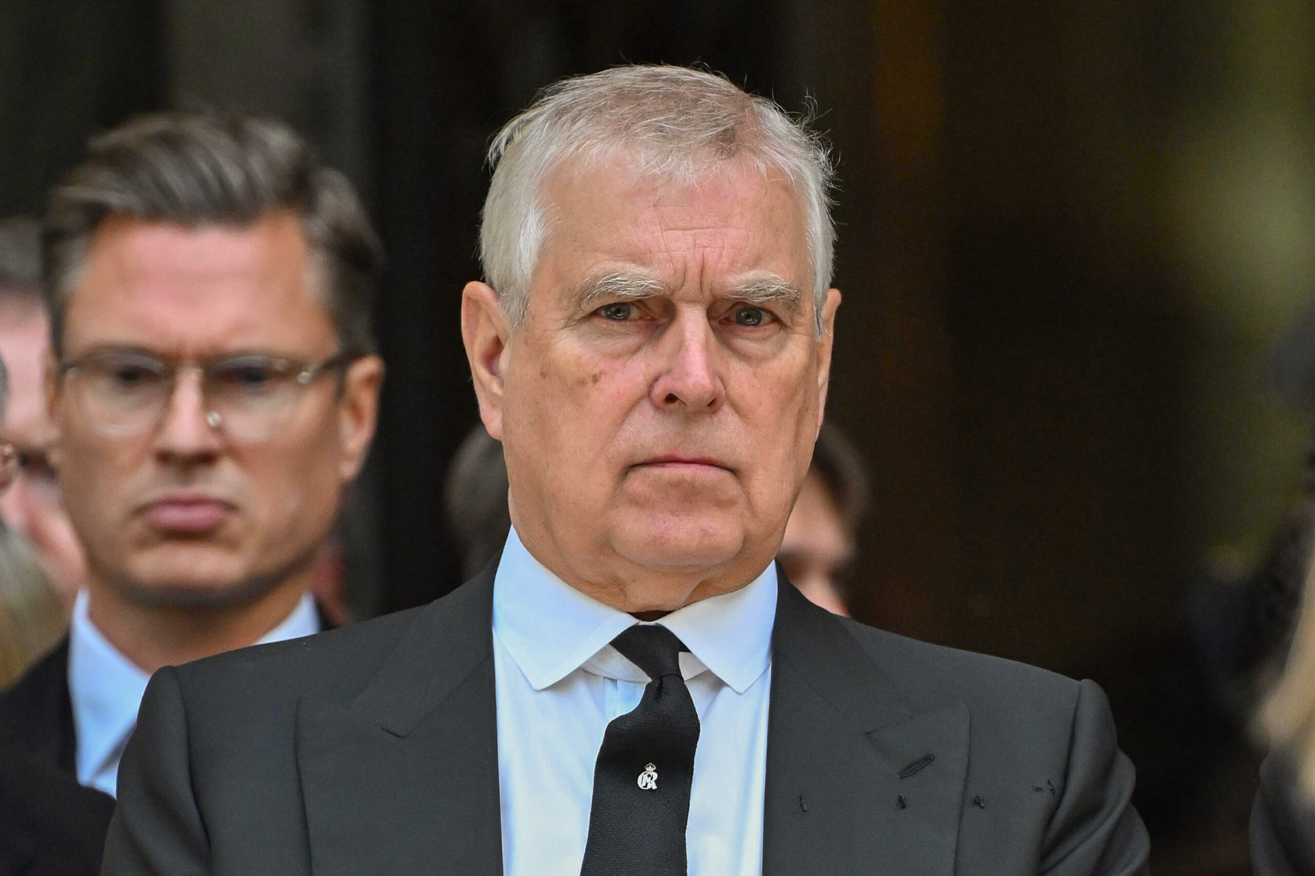 Andrew Mountbatten-Windsor at Duchess of Kent's funeral