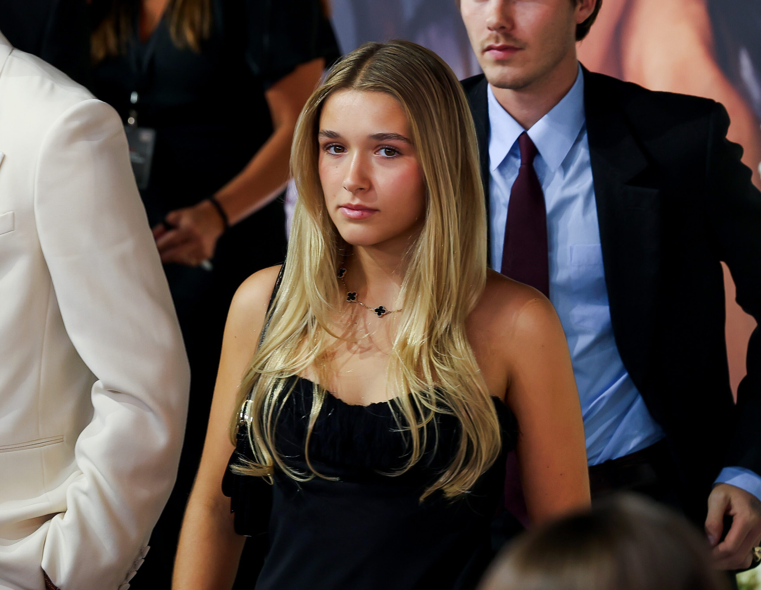 Harper Beckham looking in front