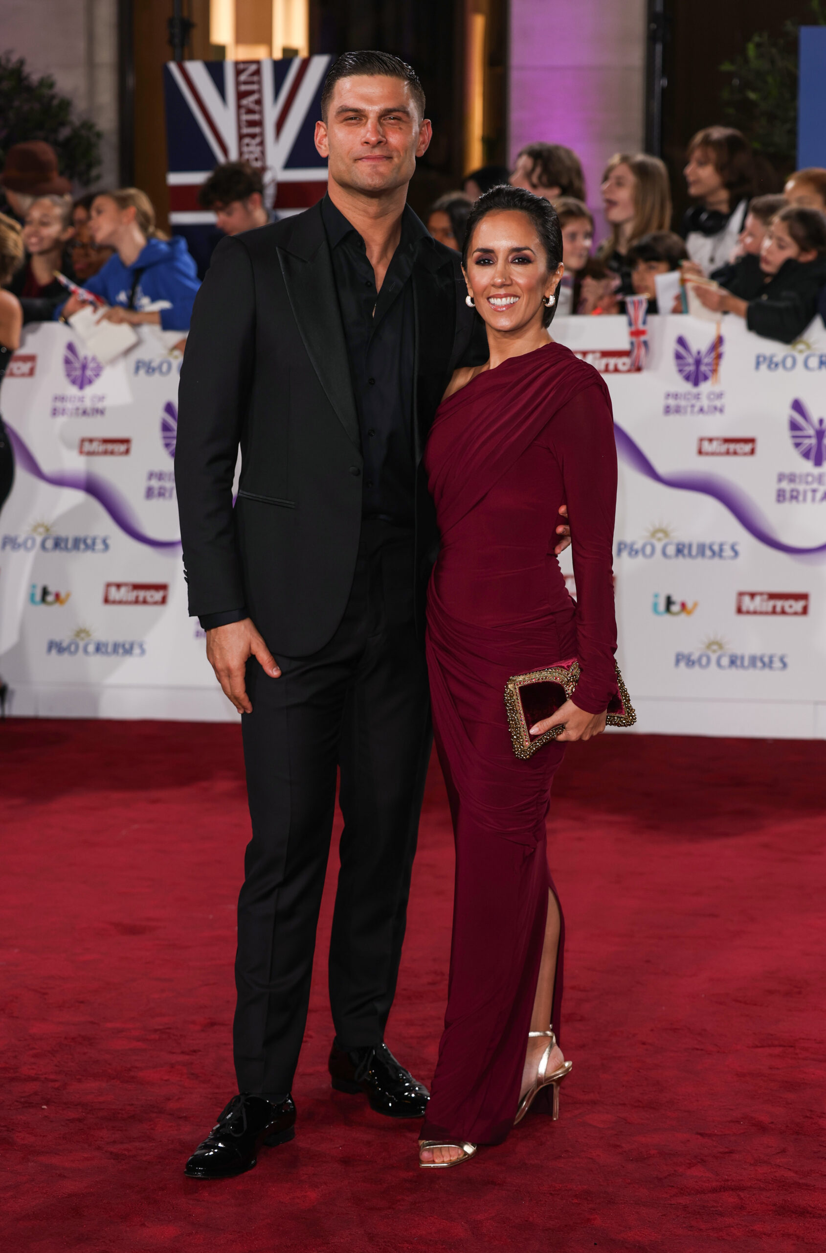 Aljaz Skorjanec and Janette Manrara on the red carpet 