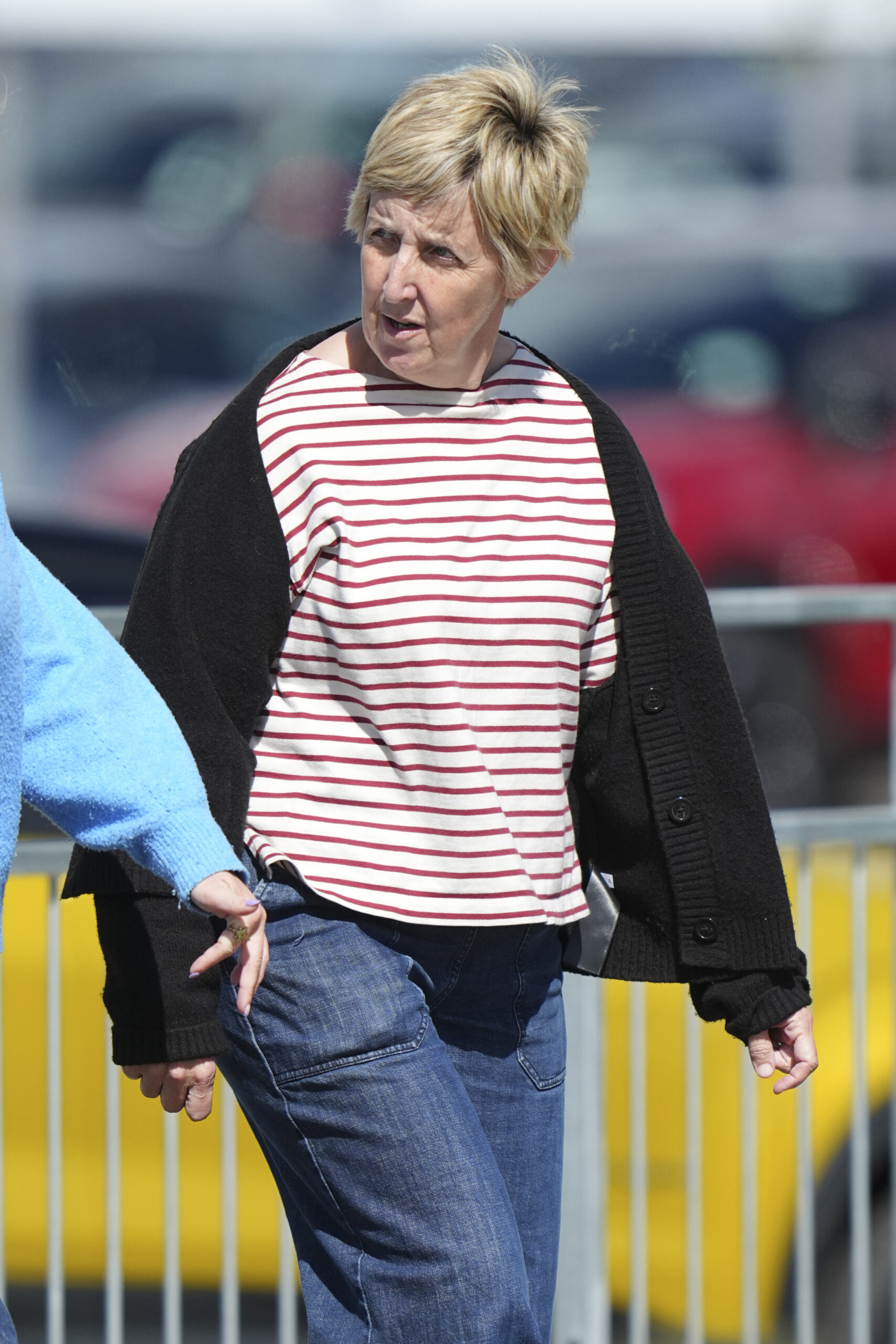 Julie Hesmondhalgh looking to the side 