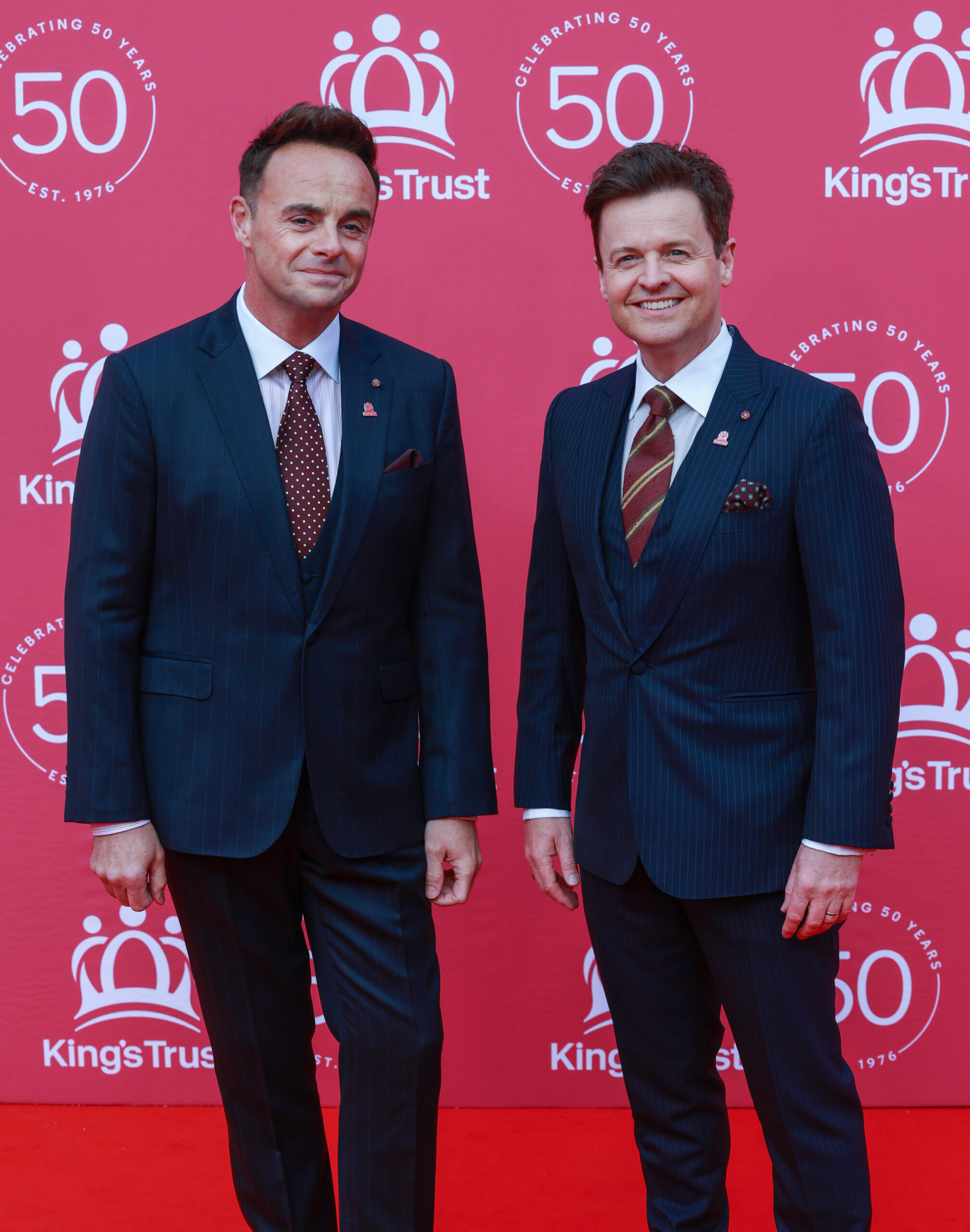 Ant and Dec smiling at event
