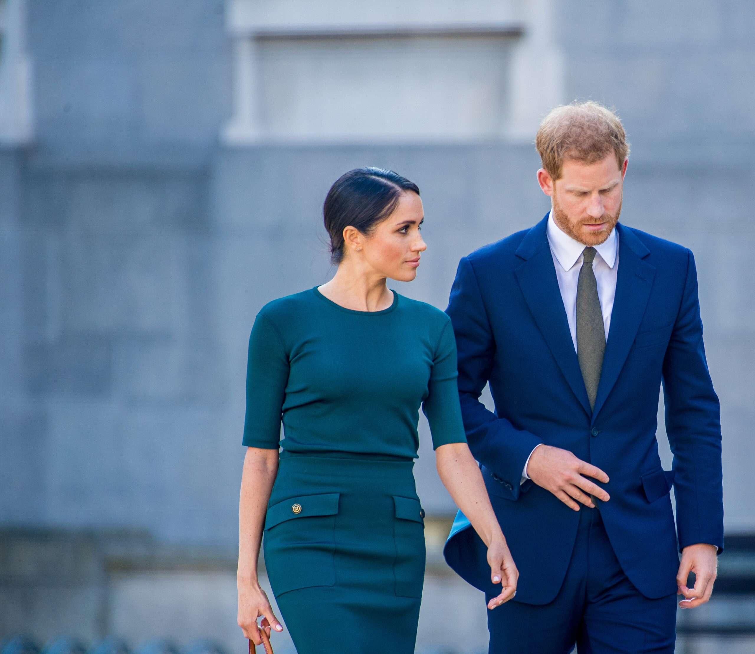 Meghan and Harry look deep in conversation
