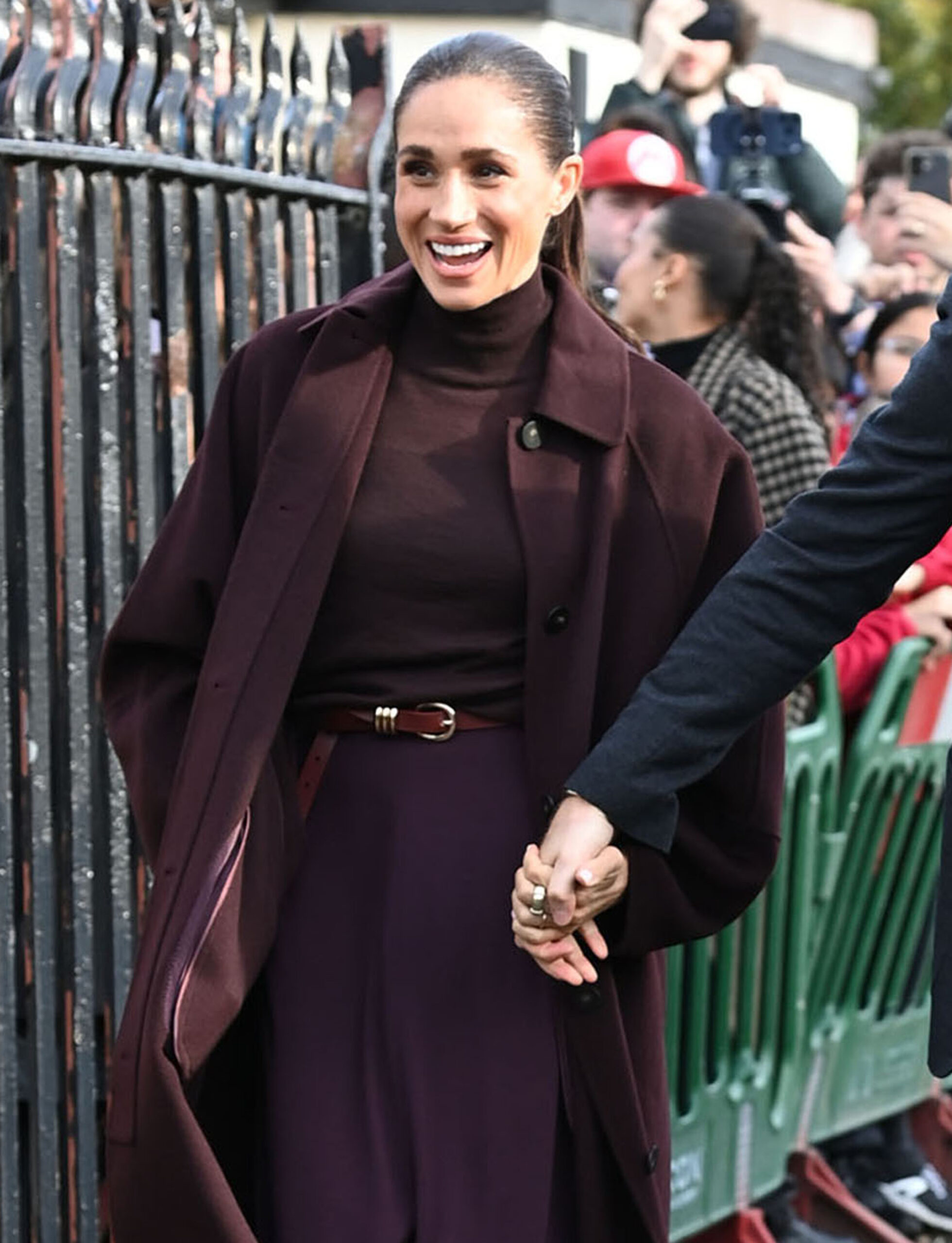Meghan Markle smiling in Nottingham