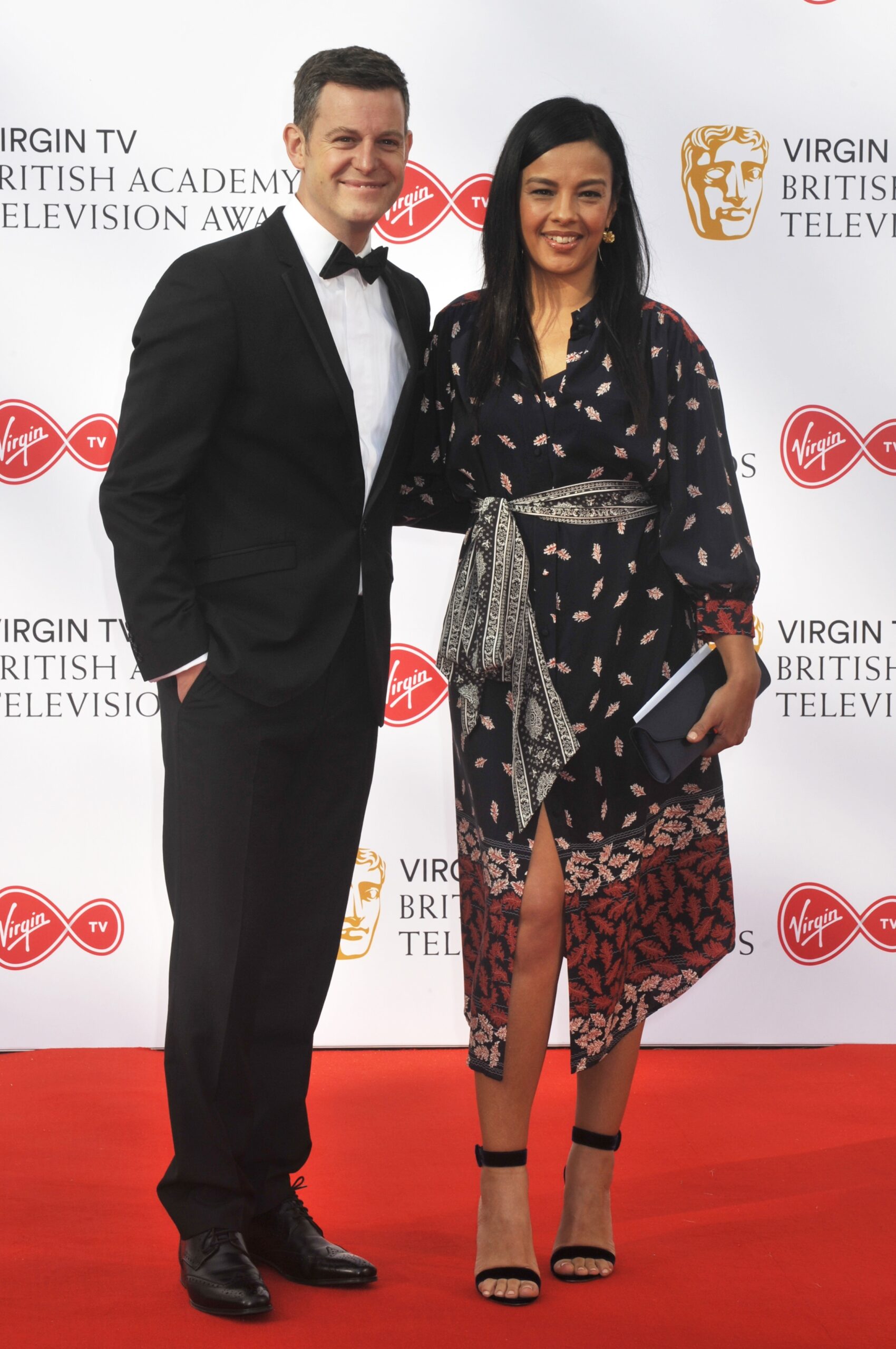 Matt Baker and wife Nicola Mooney on the red carpet 