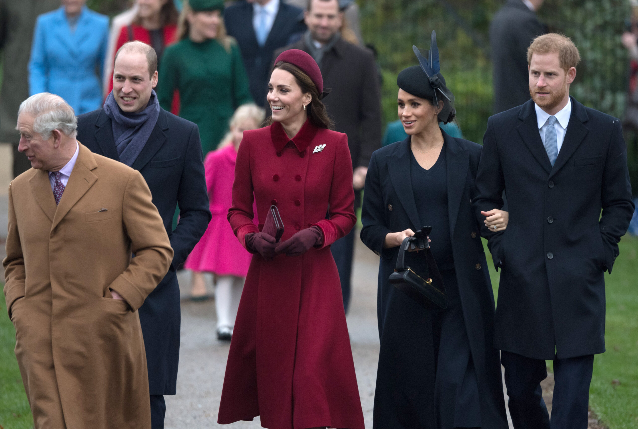 King Charles, Prince William, Kate Middleton, Meghan Markle, Prince Harry on Christmas Day