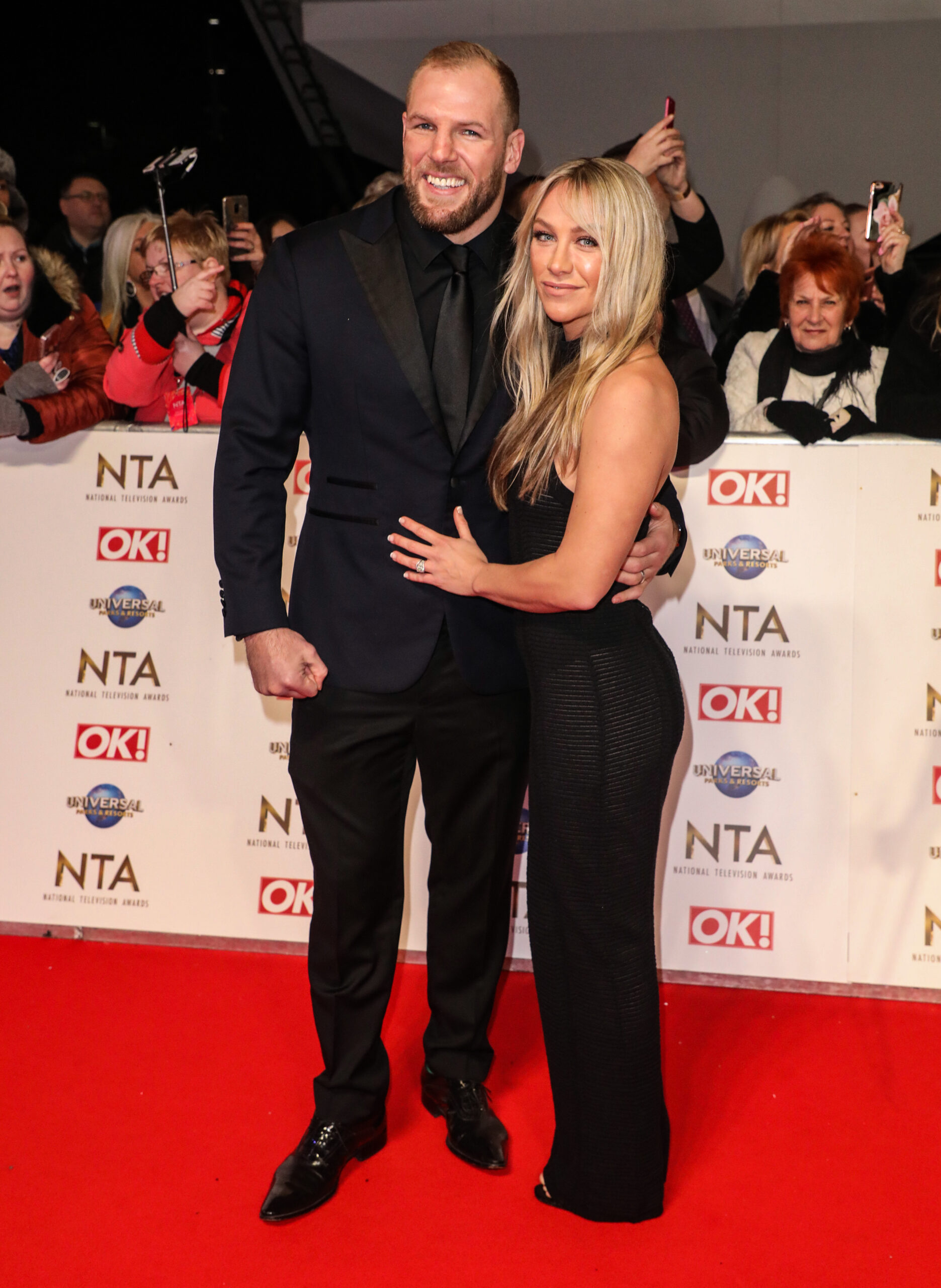 James Haskell and Chloe Madeley on the red carpet 