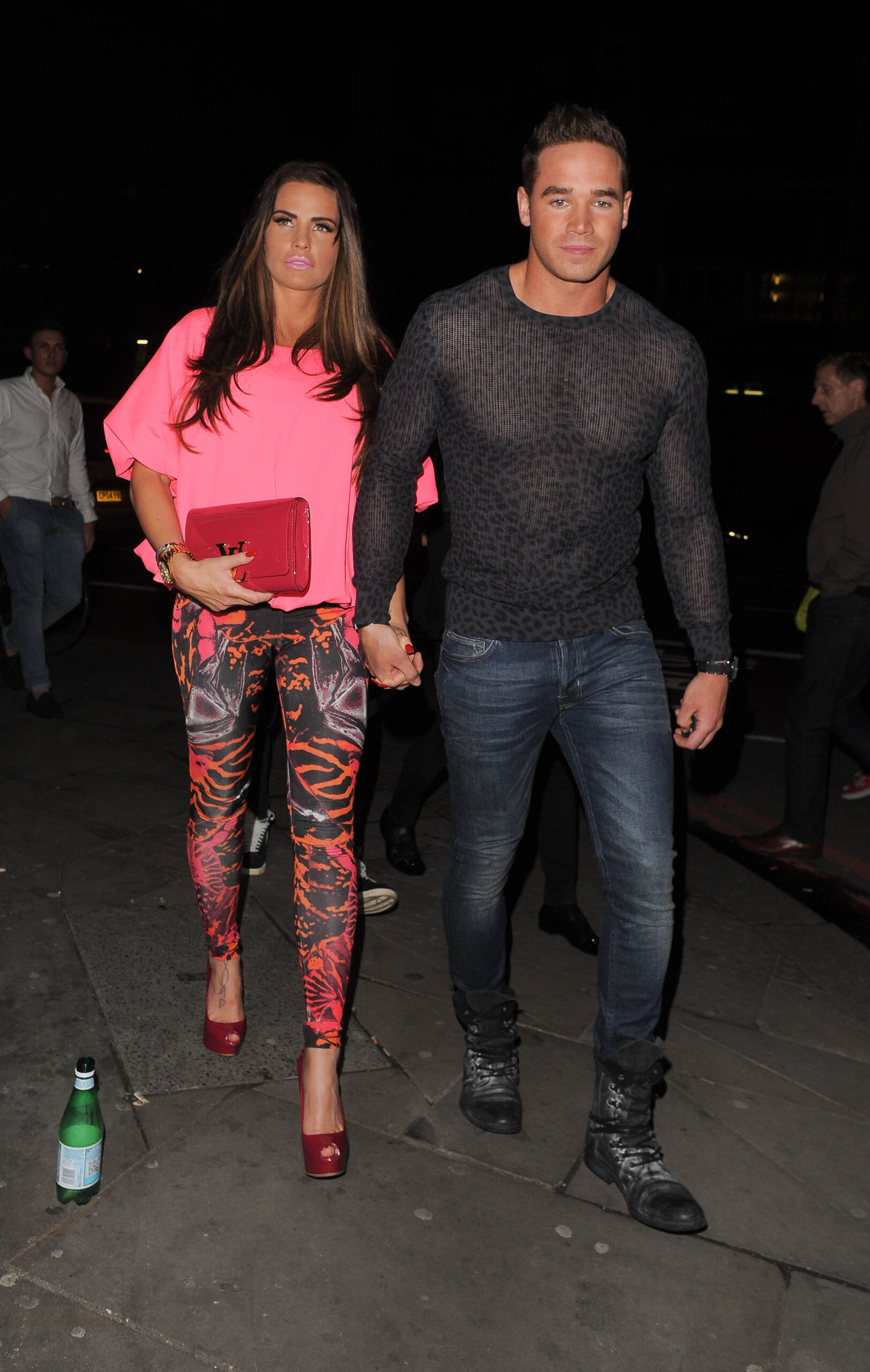 Katie Price and Kieran Hayler walking 