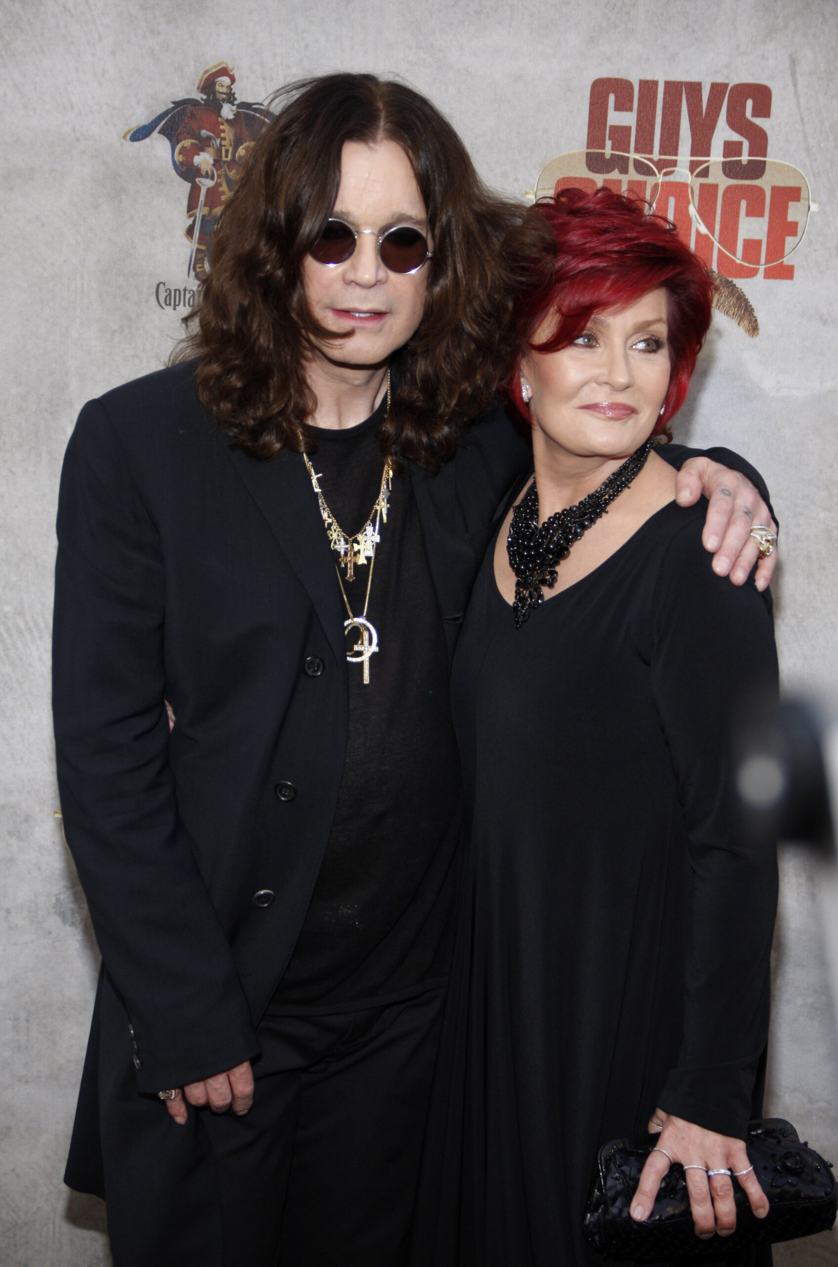 Sharon and Ozzy Osbourne smiling