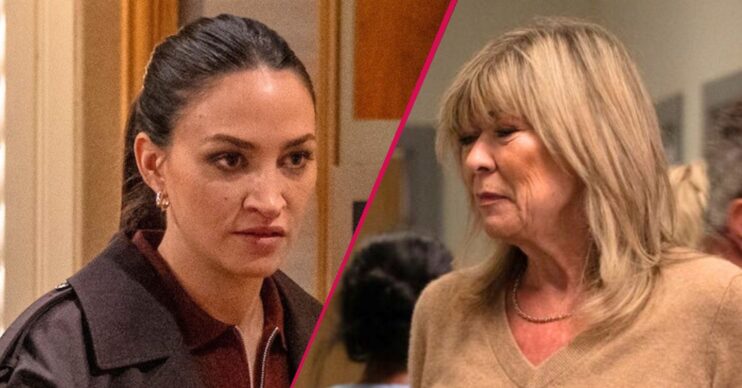 Thea and Kim split image for Emmerdale