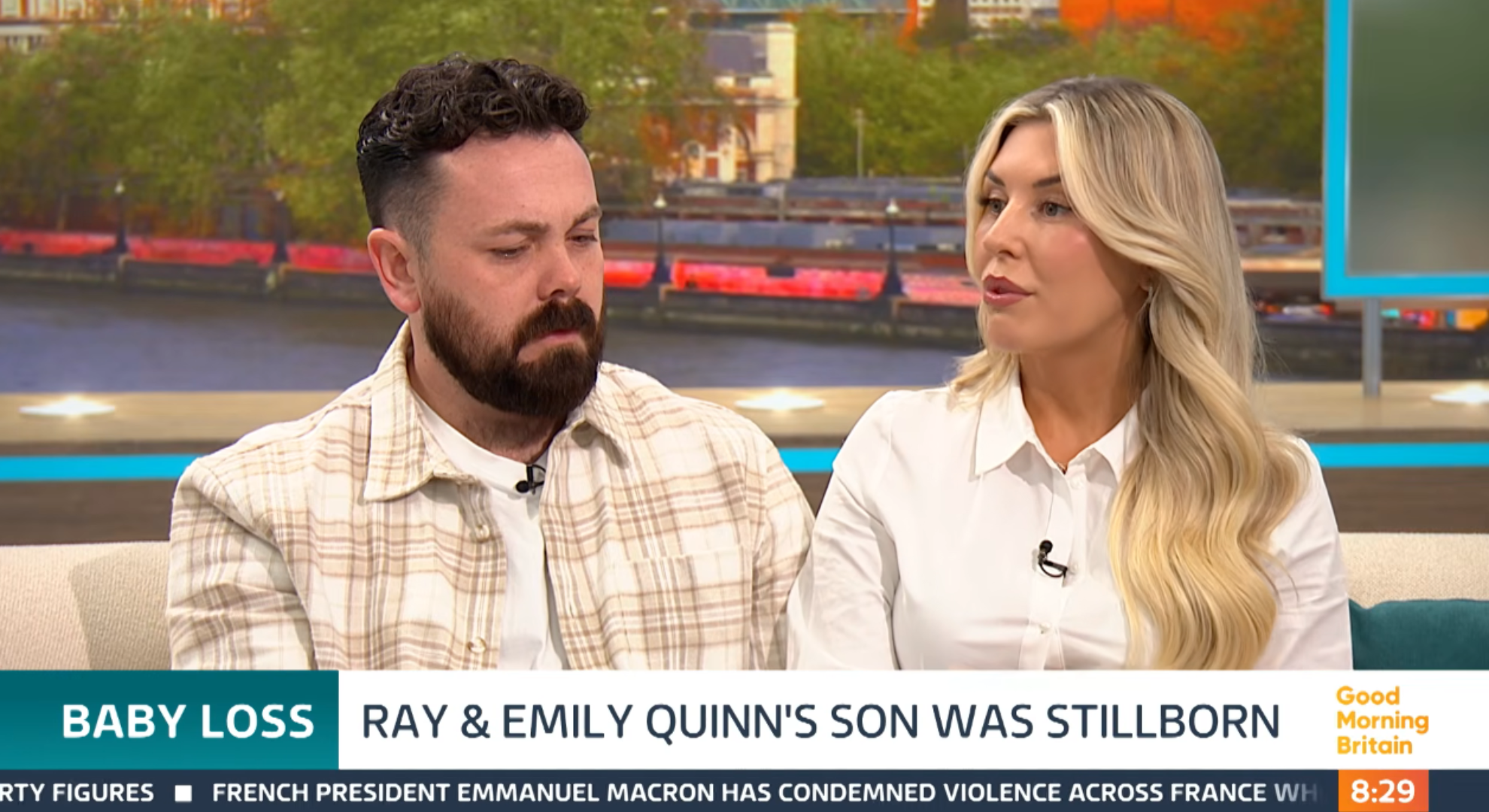 Ray Quinn and his wife on GMB