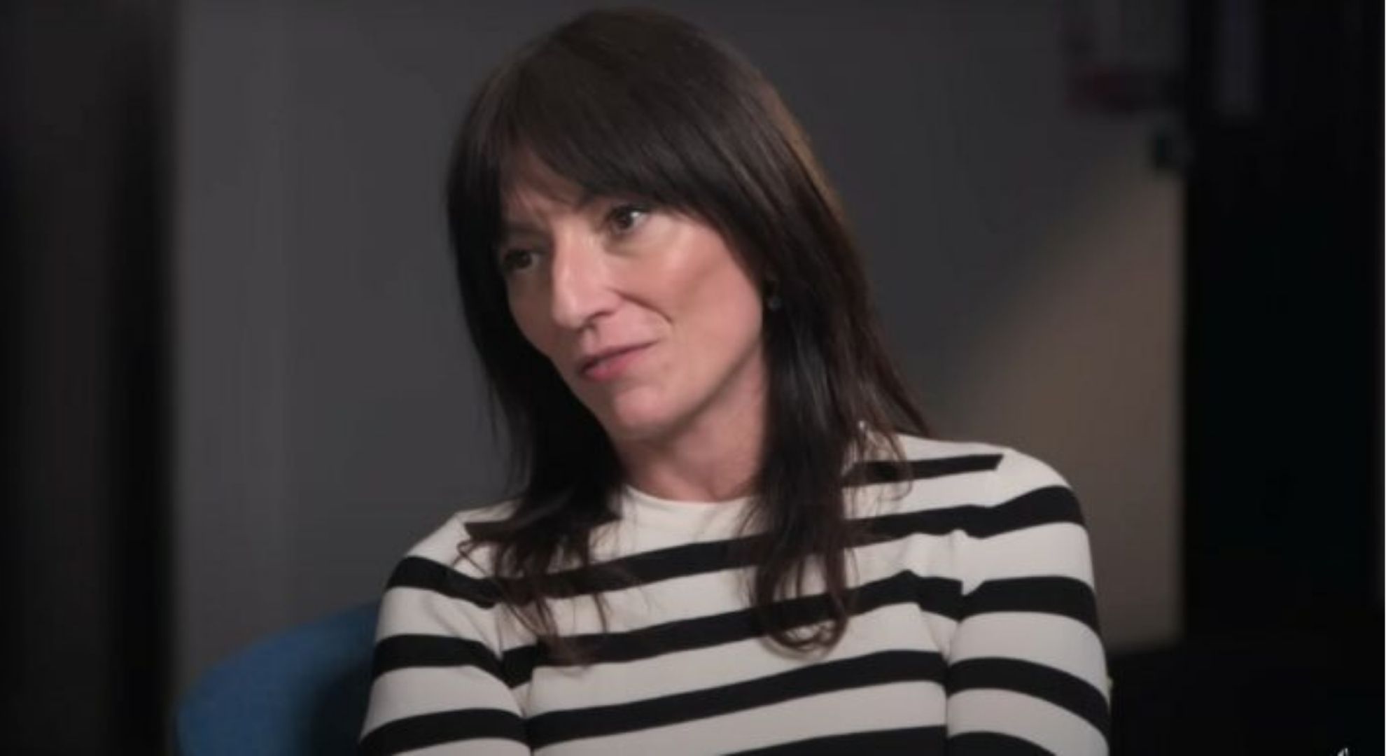 Davina McCall looking emotional