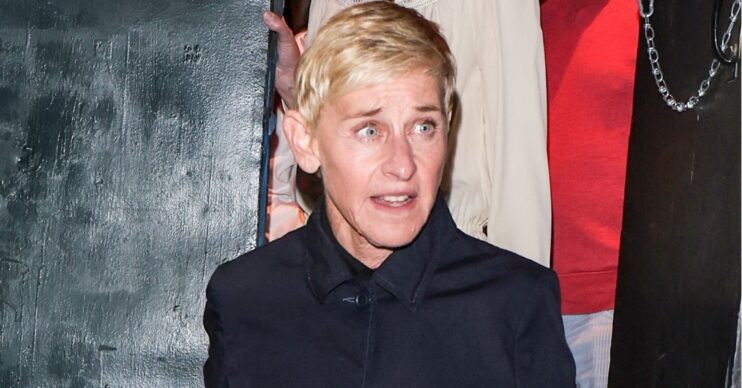 Ellen DeGeneres looking to the side