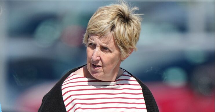 Julie Hesmondhalgh looking to the side